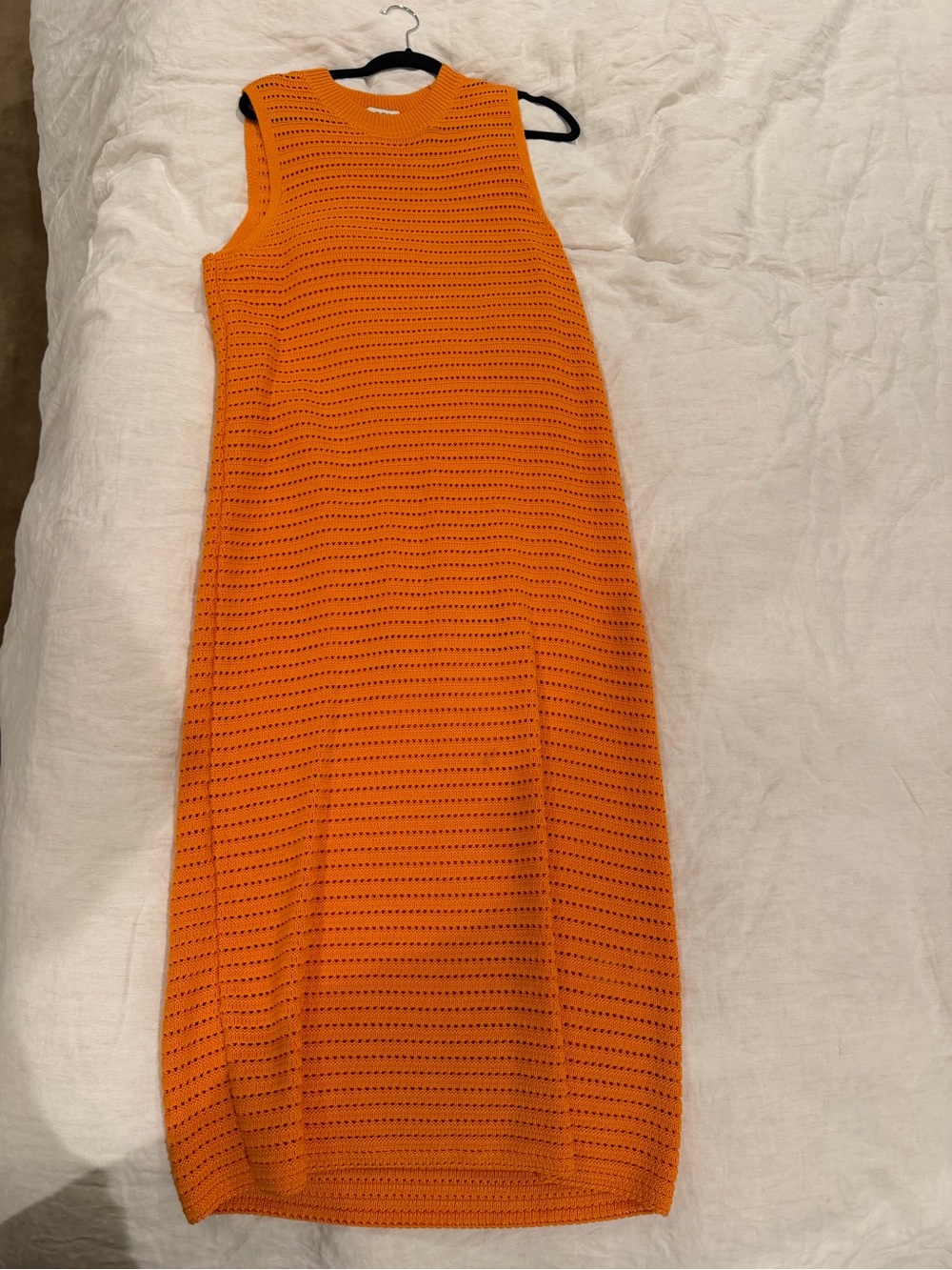 COS Sleeveless Orange Knit Maxi Dress